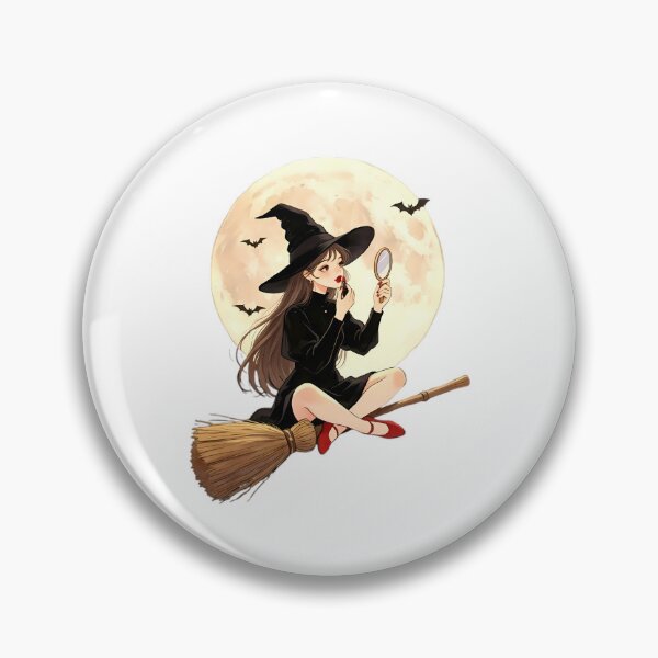 Item preview, Beautiful Witch on Broomstick designed and sold by Bondingbonding.