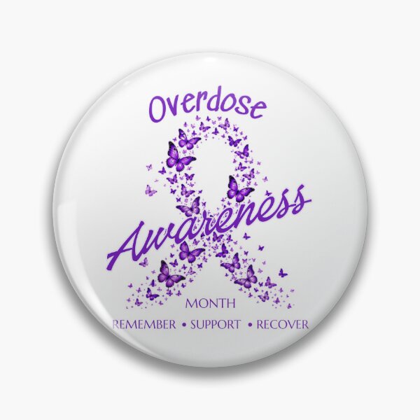 Item preview, Overdose Awareness Month Purple Butterfly Ribbon Design designed and sold by GibasVisuals.