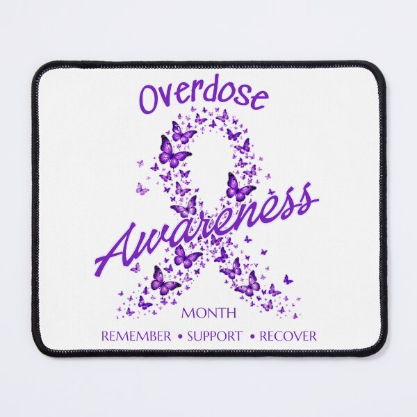 Item preview, Overdose Awareness Month Purple Butterfly Ribbon Design designed and sold by GibasVisuals.
