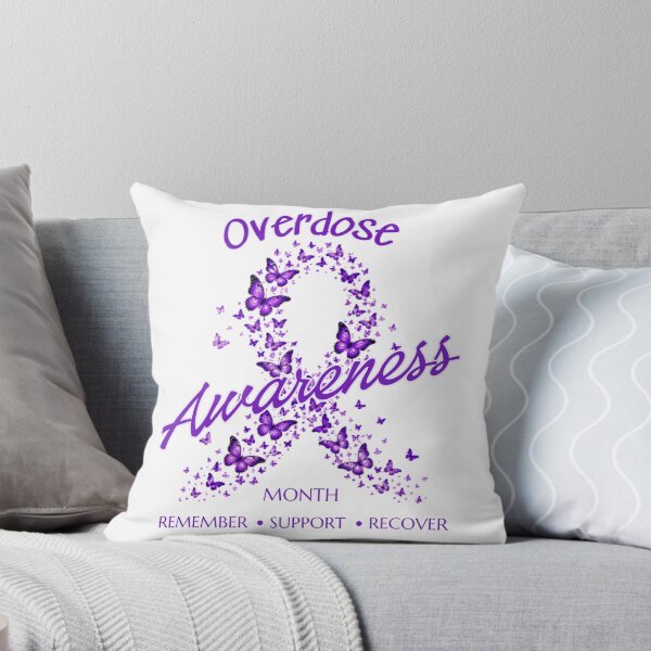Item preview, Overdose Awareness Month Purple Butterfly Ribbon Design designed and sold by GibasVisuals.