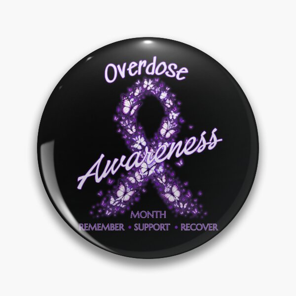 Item preview, Overdose Awareness Month Lavender Butterfly Ribbon Design designed and sold by GibasVisuals.