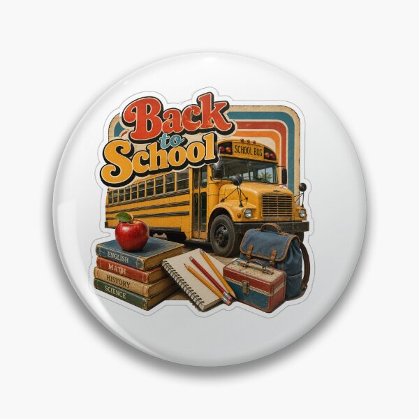Item preview, Retro Back to School Vintage School Bus Sticker designed and sold by SFCircus.
