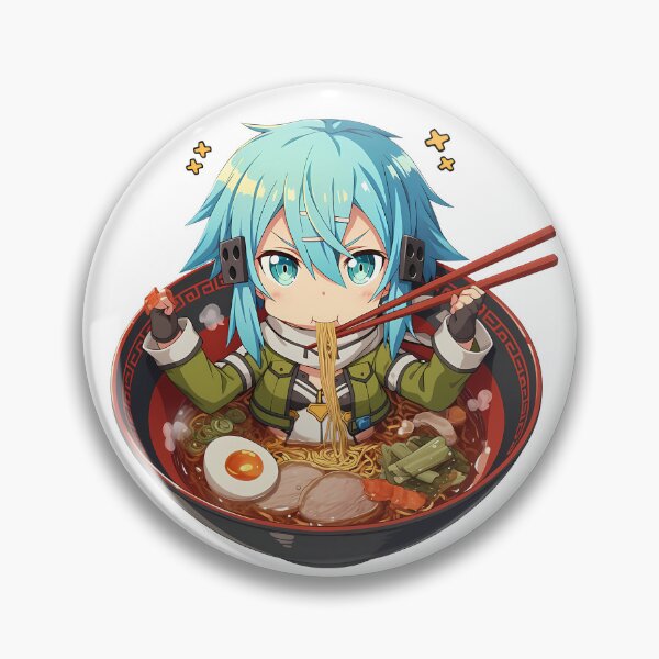 Item preview, Sinon Sword Art Online Kawaii Ramen Chibi Bite designed and sold by mildaclairmo.