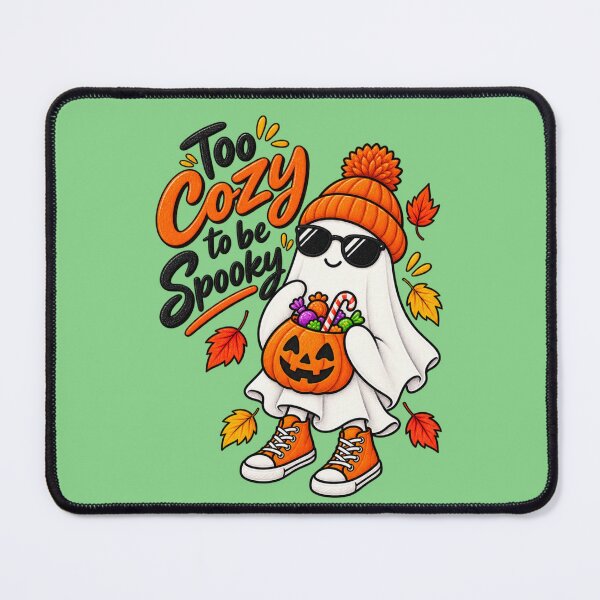 Item preview, Too Cozy to Be Spooky – Cute Cozy Halloween Ghost designed and sold by RosalesArts.