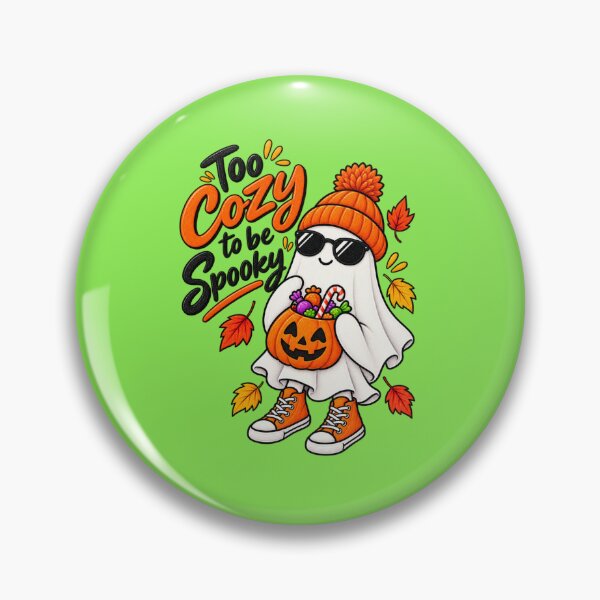Item preview, Too Cozy to Be Spooky – Cute Cozy Halloween Ghost designed and sold by RosalesArts.