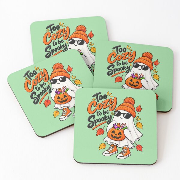 Item preview, Too Cozy to Be Spooky – Cute Cozy Halloween Ghost designed and sold by RosalesArts.