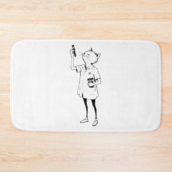 Item preview, Cat Clinical Lab Technician - Line Art Character Illustration designed and sold by medicalkinoko.