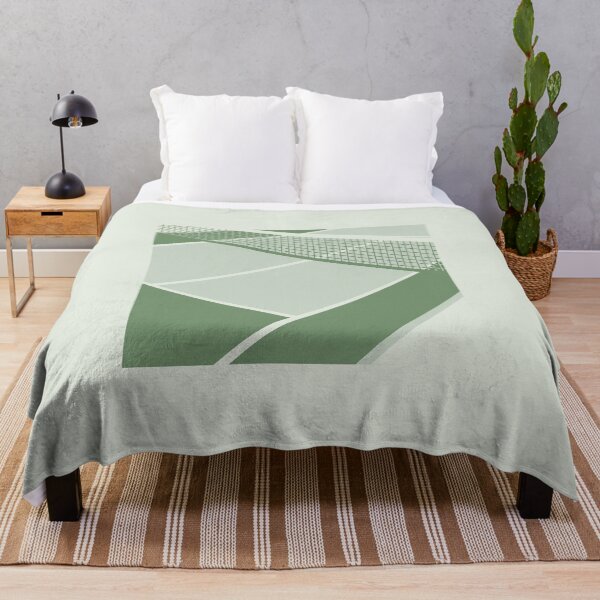 Item preview, Minimalist Pickleball or Tennis Court Sage Green Sports Art designed and sold by KiwiRider.