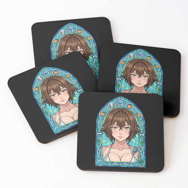 Item preview, Chisa Kotegawa Grand Blue Tropical Stained Glass Summer Mood designed and sold by mildaclairmo.