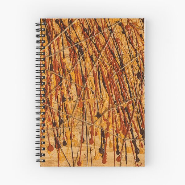 Item preview, Earthy String and Paint Drizzle Abstract Art designed and sold by THE SPLATTERED HAUS BY SAGE BANKS.