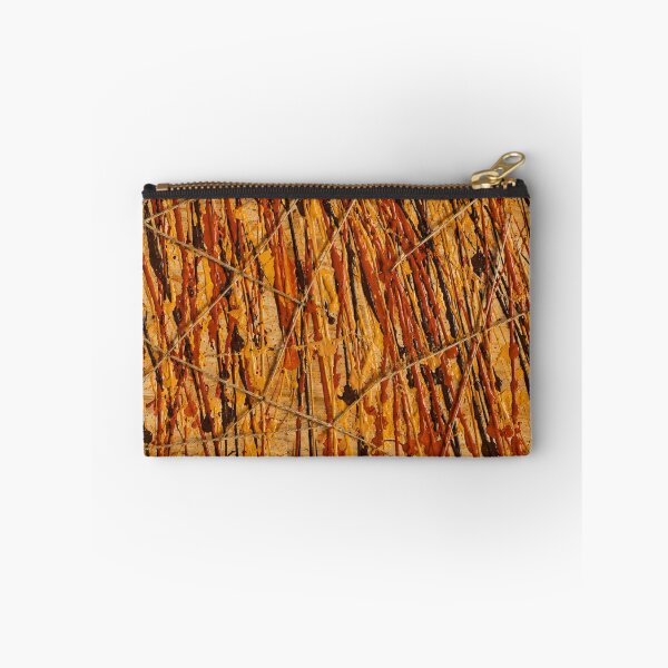 Item preview, Earthy String and Paint Drizzle Abstract Art designed and sold by THE SPLATTERED HAUS BY SAGE BANKS.