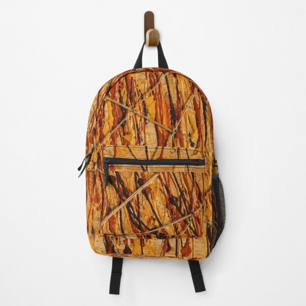 Item preview, Earthy String and Paint Drizzle Abstract Art designed and sold by THE SPLATTERED HAUS BY SAGE BANKS.