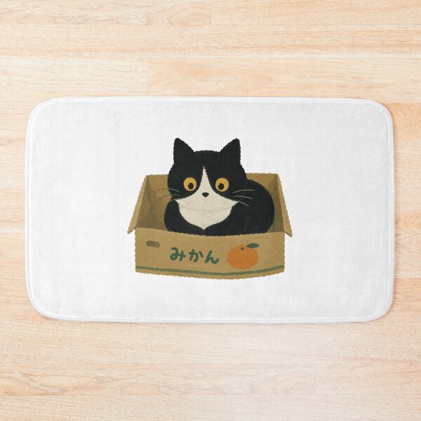 Item preview, Boxed Tuxedo Cat - Cat in Orange Crate Illustration designed and sold by medicalkinoko.