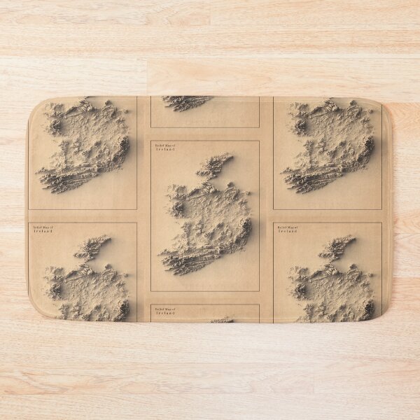 Item preview, Ireland Shaded Relief 3D Map digitally-rendered designed and sold by ThinkAboutMaps.