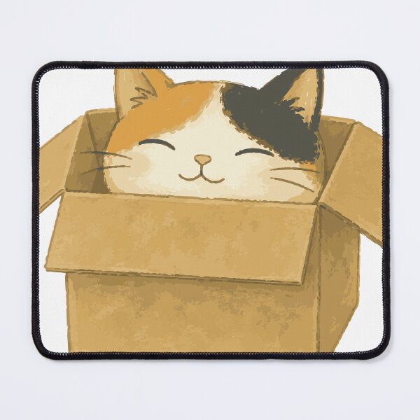 Item preview, Boxed Calico Cat - Cat Peeking from Cardboard Box Illustration designed and sold by medicalkinoko.