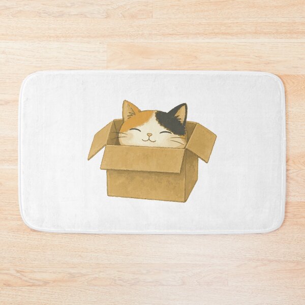 Item preview, Boxed Calico Cat - Cat Peeking from Cardboard Box Illustration designed and sold by medicalkinoko.