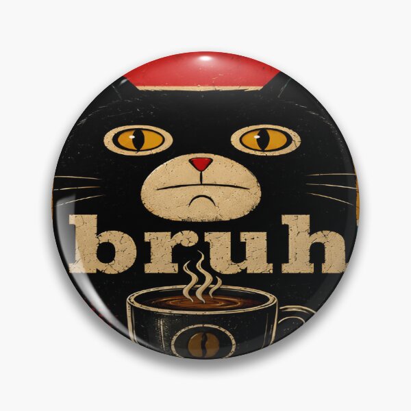 Item preview, Bruh Drink Some Coffee Retro Sunset Cat Art designed and sold by DailySparks.