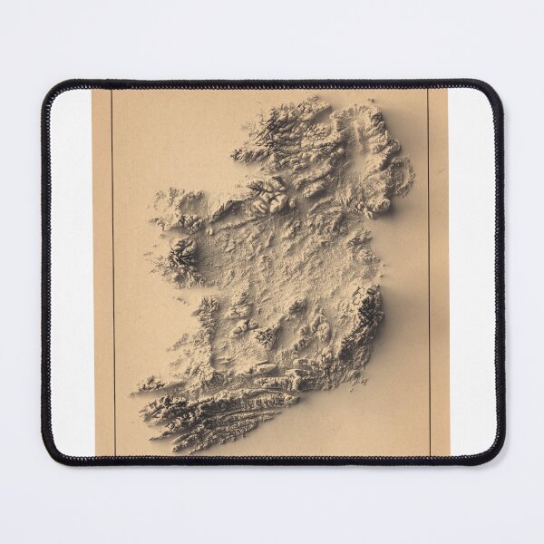Item preview, Ireland Shaded Relief 3D Map digitally-rendered designed and sold by ThinkAboutMaps.