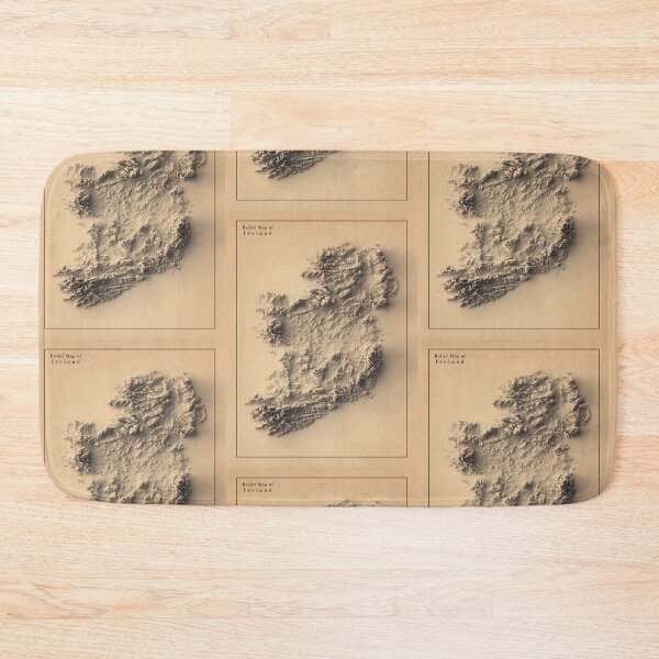 Item preview, Ireland Shaded Relief 3D Map digitally-rendered designed and sold by ThinkAboutMaps.