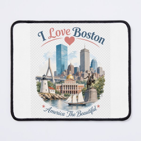 Item preview, America The Beautiful - Boston Massachusetts designed and sold by Illumine-World.