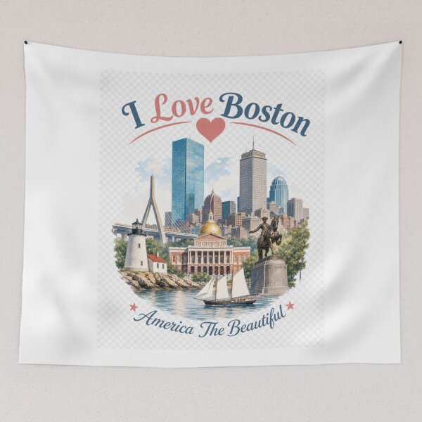Item preview, America The Beautiful - Boston Massachusetts  designed and sold by Illumine-World.