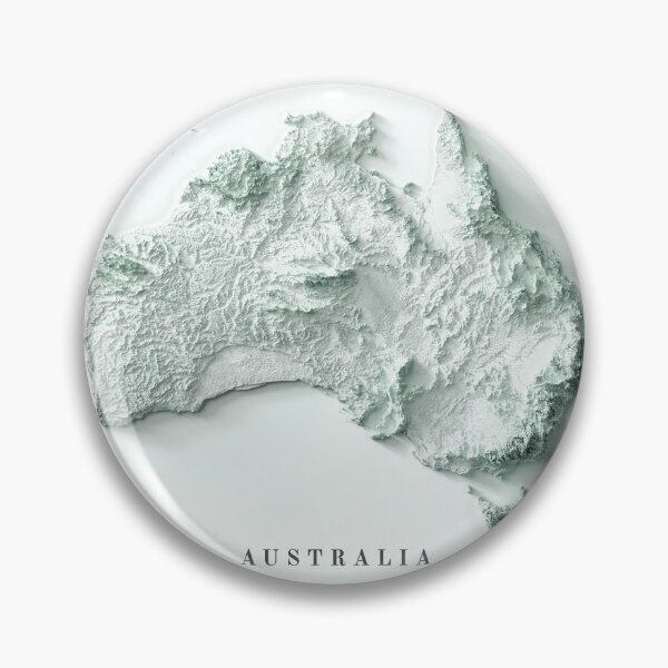 Item preview, Australia Shaded Relief Map 3D digitally rendered designed and sold by ThinkAboutMaps.