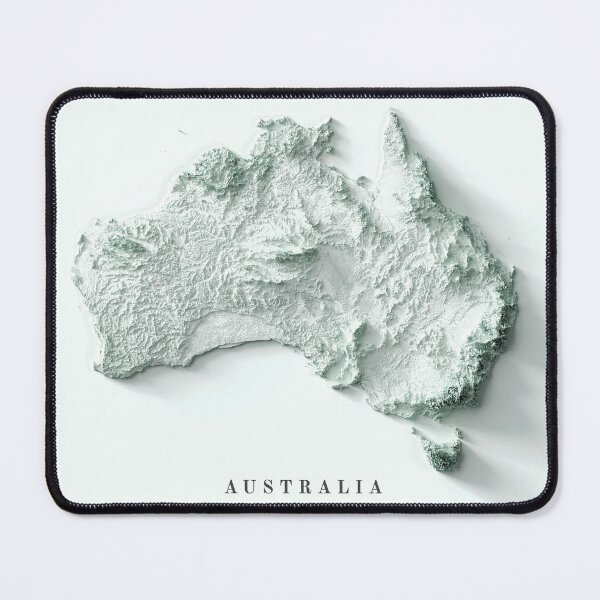 Item preview, Australia Shaded Relief Map 3D digitally rendered designed and sold by ThinkAboutMaps.