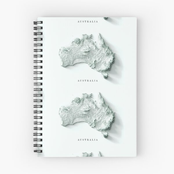 Item preview, Australia Shaded Relief Map 3D digitally rendered designed and sold by ThinkAboutMaps.