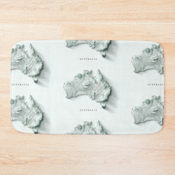 Item preview, Australia Shaded Relief Map 3D digitally rendered designed and sold by ThinkAboutMaps.