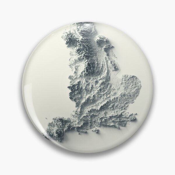 Item preview, England Shaded Relief 3D Map digitally-rendered designed and sold by ThinkAboutMaps.