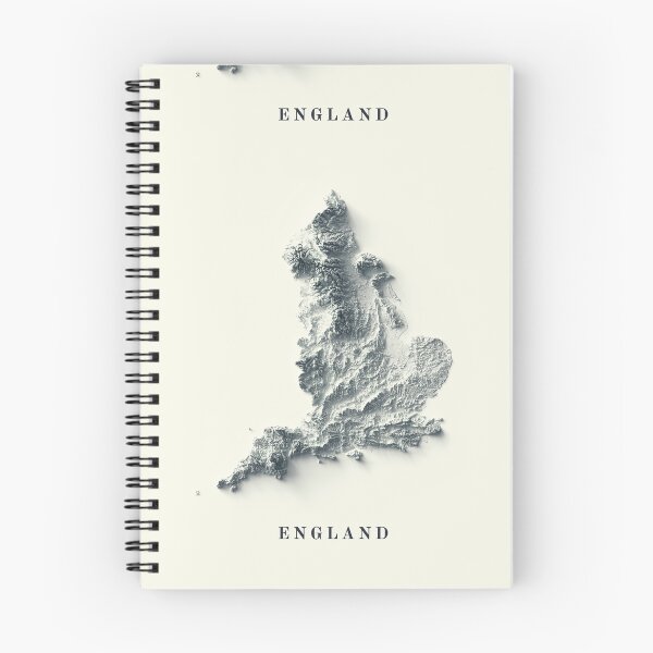 Item preview, England Shaded Relief 3D Map digitally-rendered designed and sold by ThinkAboutMaps.