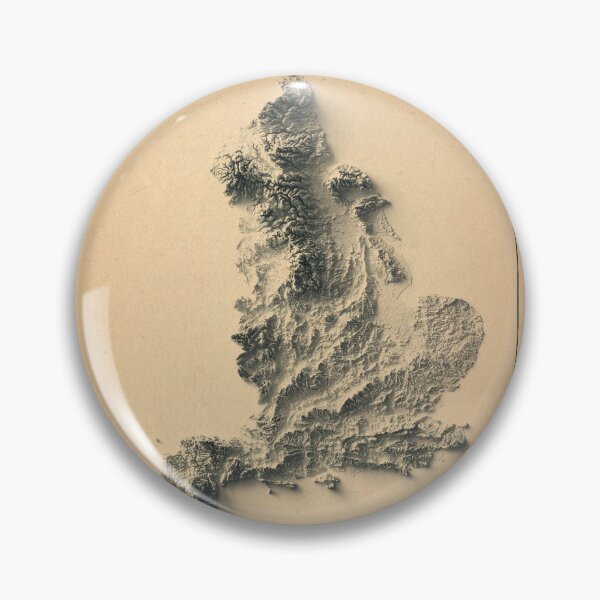Item preview, England Shaded Relief 3D Map digitally-rendered designed and sold by ThinkAboutMaps.