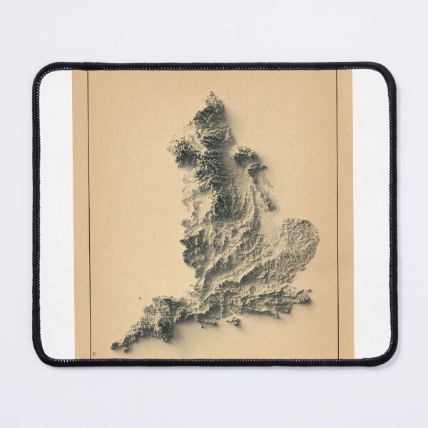 Item preview, England Shaded Relief 3D Map digitally-rendered designed and sold by ThinkAboutMaps.