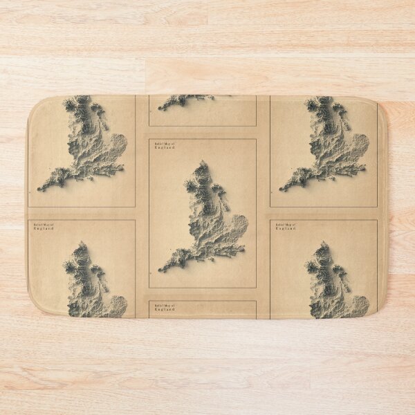 Item preview, England Shaded Relief 3D Map digitally-rendered designed and sold by ThinkAboutMaps.