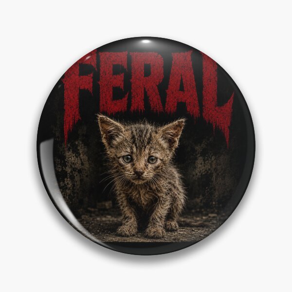 Item preview, FERAL - Cute Kitten designed and sold by Cassiopeian Creations.