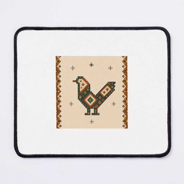 Item preview, Persian Geometric Mosaic Bird Folk Art designed and sold by MinimalBloom.