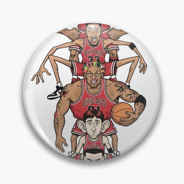 Item preview, Chicago Bulls Dynasty Retro Cartoon Caricature Basketball Art designed and sold by annaarthk.