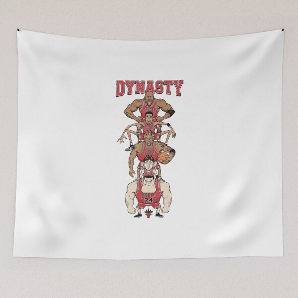 Item preview, Chicago Bulls Dynasty Retro Cartoon Caricature Basketball Art designed and sold by annaarthk.