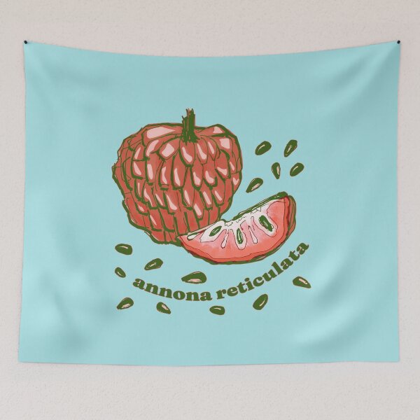 Item preview, Annona Reticulata Custard Apple Fruit Illustration designed and sold by AgnieshkaSiwek.