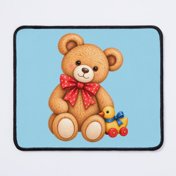 Item preview, Teddy Bear & Little Toy Duck designed and sold by JessouArt.
