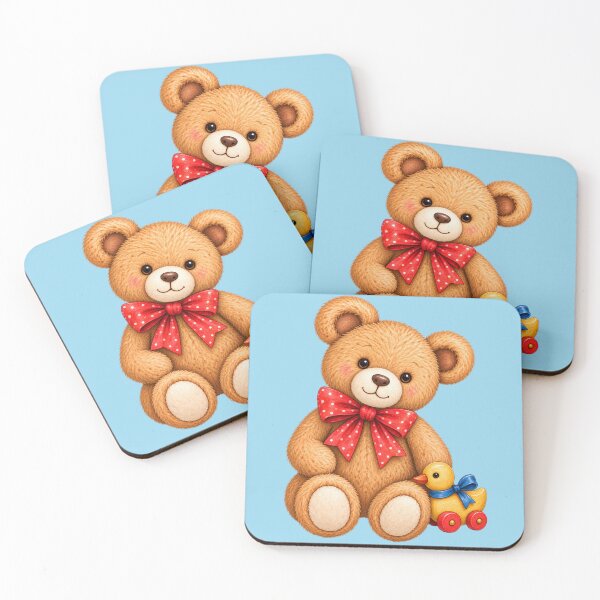 Item preview, Teddy Bear & Little Toy Duck designed and sold by JessouArt.