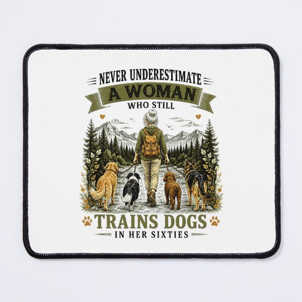 Item preview, Never Underestimate a Woman Who Still Trains Dogs in Her Sixties Funny Dog Traine designed and sold by 76Valeria.