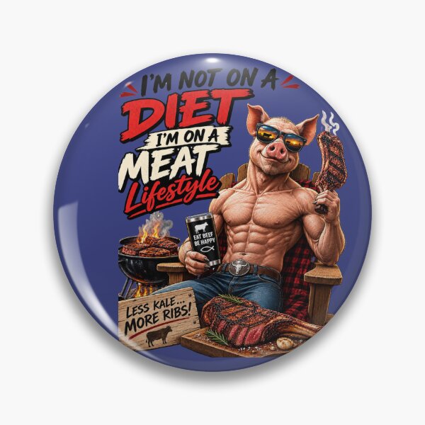 Item preview, I'M NOT ON A DIET I'M ON A MEAT LIFESTYLE designed and sold by CarnivoreGifts.