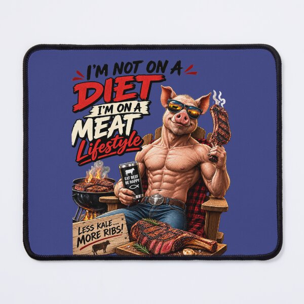 Item preview, I'M NOT ON A DIET I'M ON A MEAT LIFESTYLE designed and sold by CarnivoreGifts.