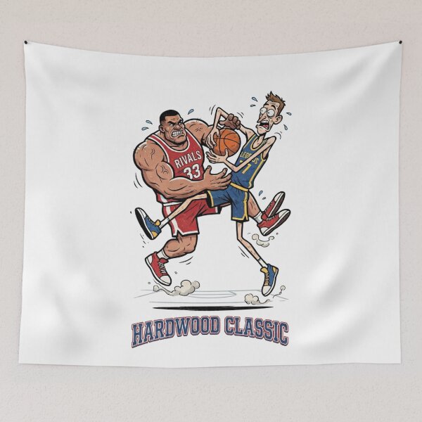Item preview, Hardwood Classic Basketball Retro Caricature Funny Rivalry Art designed and sold by annaarthk.