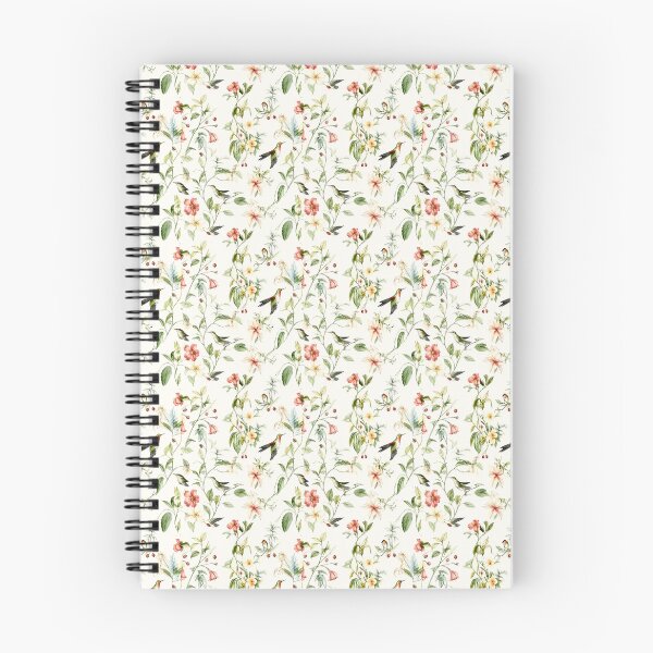 Item preview, Vintage Botanical Hummingbird Floral Seamless Pattern designed and sold by OrakArt.