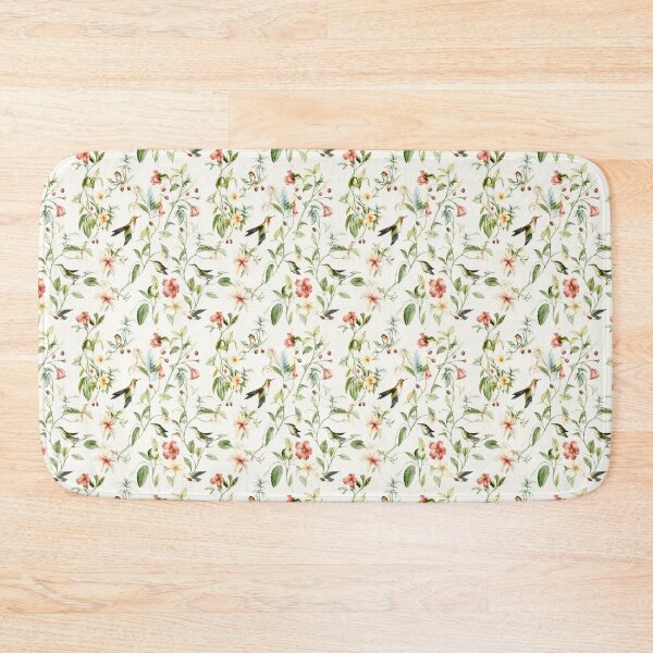 Item preview, Vintage Botanical Hummingbird Floral Seamless Pattern designed and sold by OrakArt.