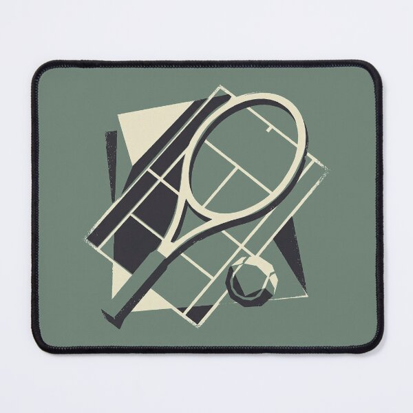 Item preview, Abstract Geometric Tennis Racket Mid Century Sports Art designed and sold by KiwiRider.