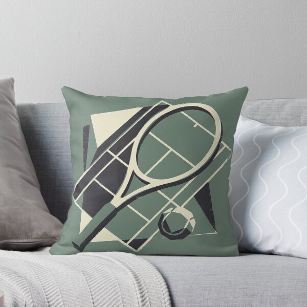 Item preview, Abstract Geometric Tennis Racket Mid Century Sports Art designed and sold by KiwiRider.