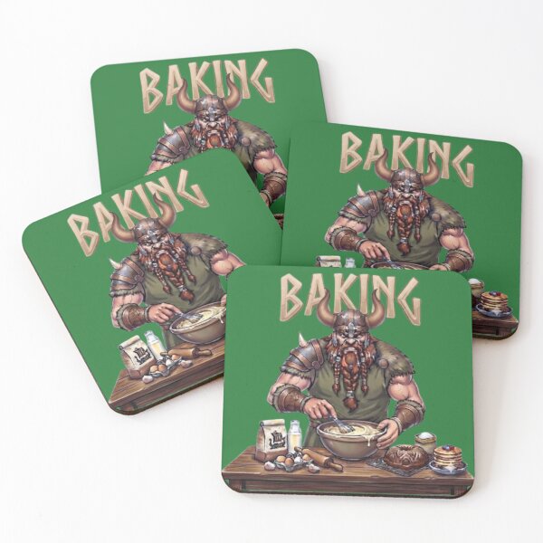 Item preview, Viking Baker Cooking Funny Warrior Chef Art designed and sold by Northern Glow Art.